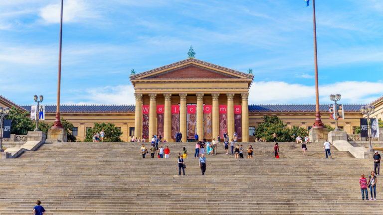 People walking in Philadelphia Museum Of Art